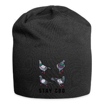 Stay Coo Bird | Funny Cool Pigeon Birding - Jersey Beanie - black - Front