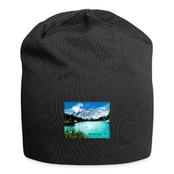 Obernberger See,landschaft,see,Tirol - Jersey-Beanie - Schwarz - Vorne
