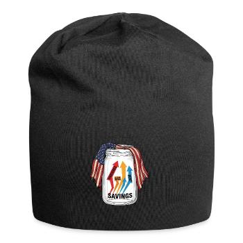 Die Wirtschaft ist eine Falle - Jersey-Beanie - Schwarz - Vorne