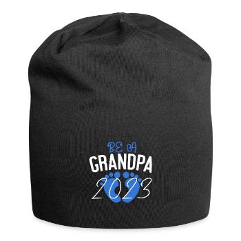Werdender Opa 2023, 2023 werde ich Opa, 2023 Opa - Jersey-Beanie - Schwarz - Vorne
