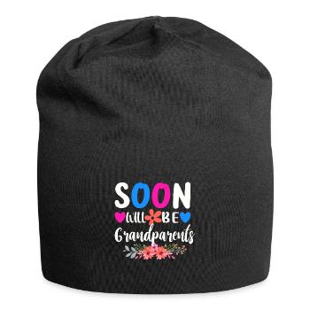 Bald werden wir Oma und Opa, Wir werden Großeltern - Jersey-Beanie - Schwarz - Vorne