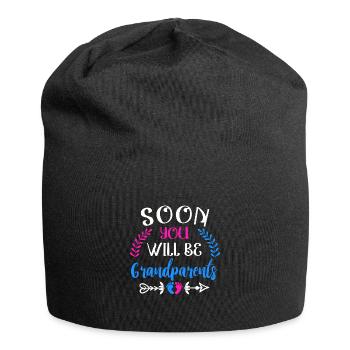 Wir werden bald Großeltern, Wir werden Oma und Opa - Jersey-Beanie - Schwarz - Vorne