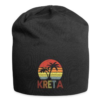 Kreta - Jersey-Beanie - Schwarz - Vorne