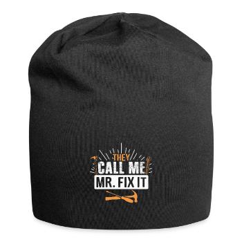 Husband man Mr fix it, he can fix everything - Jersey Beanie - black - Front