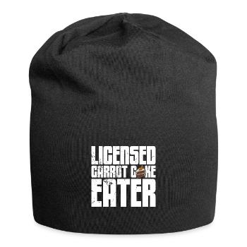 Carrot Cake Baking Baker Cake Pastry Shop - Jersey Beanie - black - Front