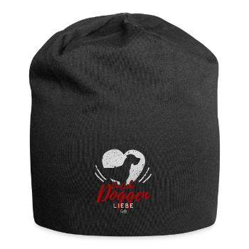 Deutsche Doggen Liebe mit Herz - Jersey-Beanie - Schwarz - Vorne