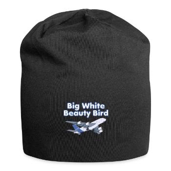 Geschenk - Jersey-Beanie - Schwarz - Vorne