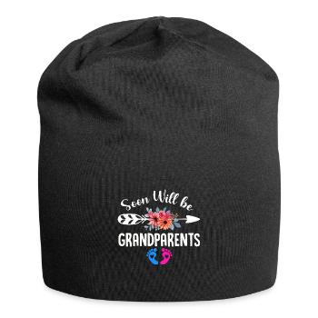 Wir werden bald Großeltern, Wir werden Oma und Opa - Jersey-Beanie - Schwarz - Vorne