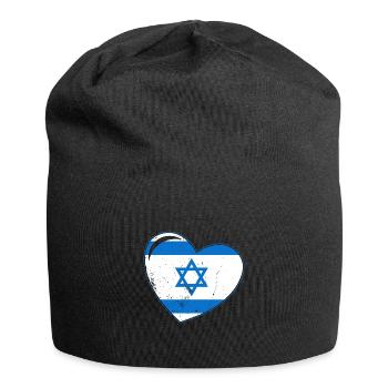 Israel Heart Star of David Israeli origin - Jersey Beanie - black - Front