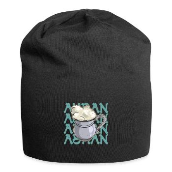 Ayran Türkisch Joghurt Gericht Küche Döner Salz - Jersey-Beanie - Schwarz - Vorne