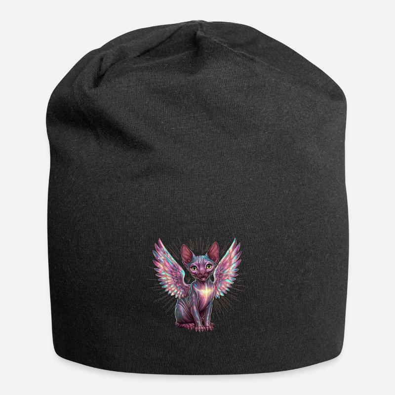 Sphynx Cat for Cat Lovers - Jersey Beanie - black