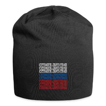 Ehemaliges Land Tschechien Slowakei Wappen - Jersey-Beanie - Schwarz - Vorne