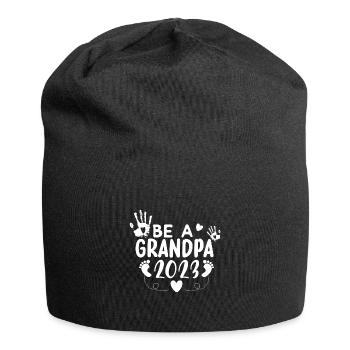 Werdender Opa 2023, 2023 werde ich Opa, 2023 Opa - Jersey-Beanie - Schwarz - Vorne
