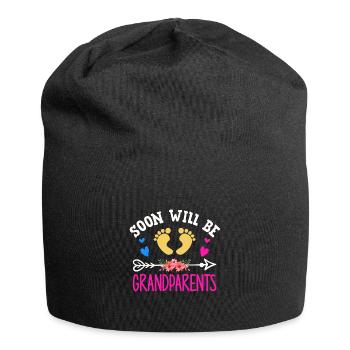 Bald werden wir Oma und Opa, Wir werden Großeltern - Jersey-Beanie - Schwarz - Vorne