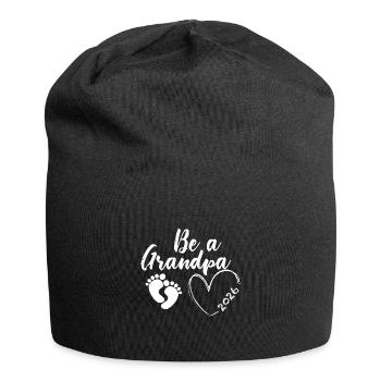 Be A Grandpa 2026 Avec le cœur et les pieds de bébé - Bonnet en jersey - noir - Devant