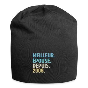 Meilleure Épouse Depuis 2008 - Bonnet en jersey - noir - Devant