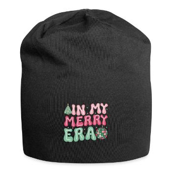 Weihnachten Xmas Spruch Winter In My Merry Era - Jersey-Beanie - Schwarz - Vorne