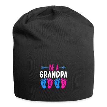 Werdender Opa 2023, 2023 werde ich Opa, 2023 Opa - Jersey-Beanie - Schwarz - Vorne