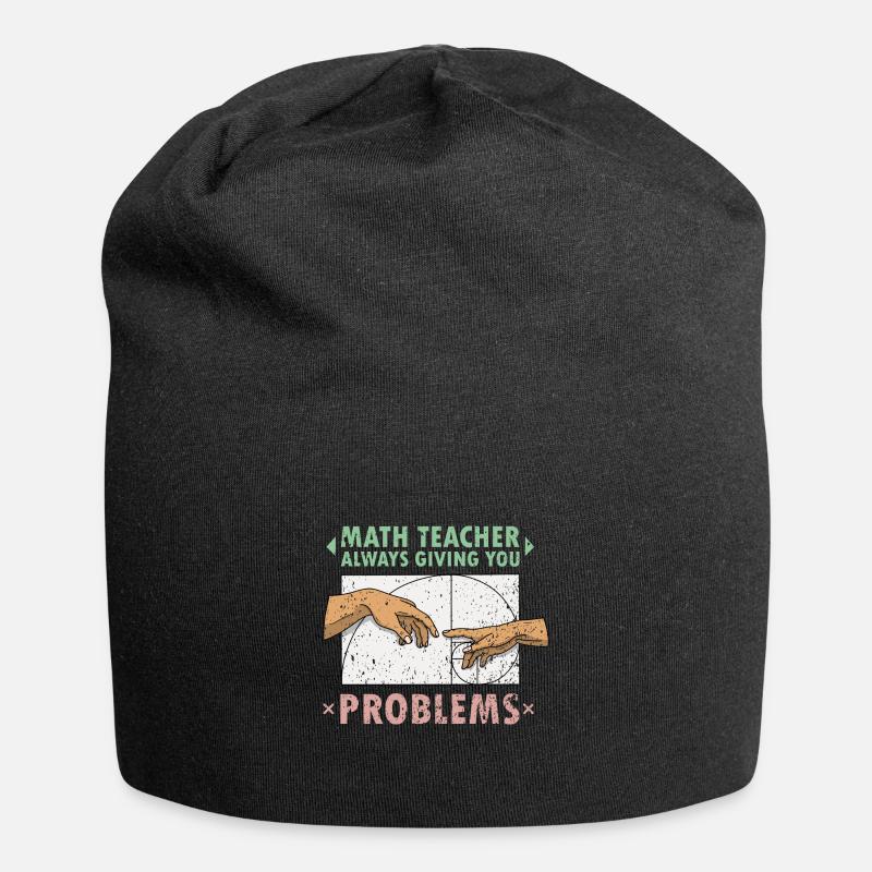 Fibonacci Math Teacher Art Creation - Jersey Beanie - black