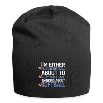 Softball - Jersey Beanie - black - Front