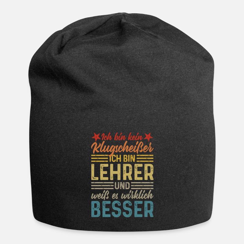 Ich bin kein Klugscheißer - lustiger Spruch Lehrer - Jersey-Beanie - Schwarz