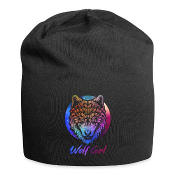 Wolf - Jersey Beanie - black - Front