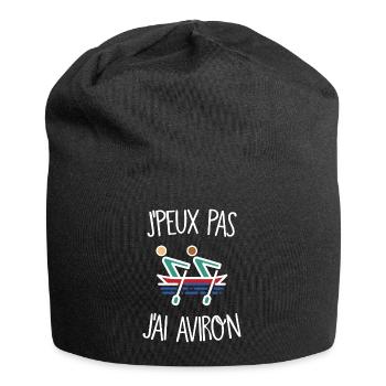 J'peux pas j'ai aviron - Bonnet en jersey - noir - Devant