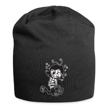 Verrückter Vampir - Jersey-Beanie - Schwarz - Vorne