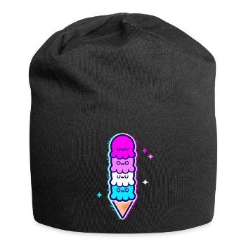 UwU | Kraken-Eis mit Glitzer in Femboy-Flagge - Jersey-Beanie - Schwarz - Vorne