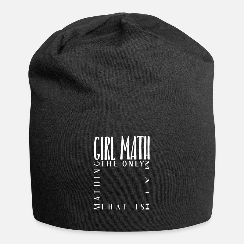 Les maths des filles : les seules maths qui sont mathing - Bonnet en jersey - noir