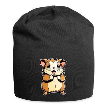 Cute Gold Hamster - Jersey Beanie - black - Front