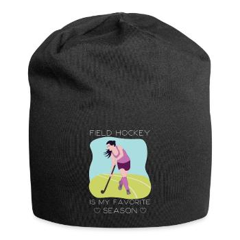 Le hockey sur gazon est ma saison préférée de hockey en salle - Bonnet en jersey - noir - Devant