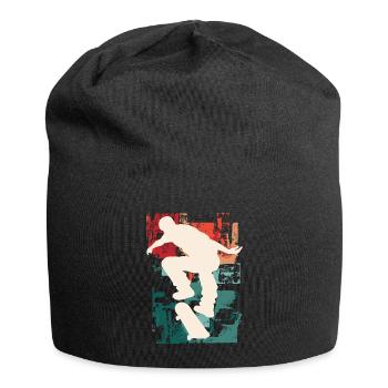 Skateboarding Skate Skater Skateboard Sk8 Vintage - Bonnet en jersey - noir - Devant