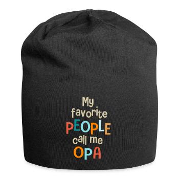 mes personnes péréféres m appellent opa grand-père - Bonnet en jersey - noir - Devant