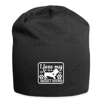 Basset Hound - Jersey Beanie - black - Front