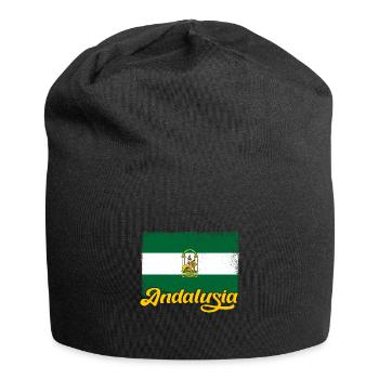 Spanien Andalusien Iberische Halbinsel Flagge - Jersey-Beanie - Schwarz - Vorne