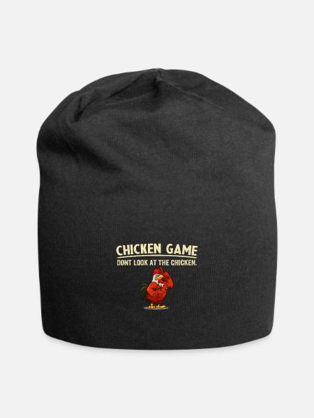 Chicken Game Don't Look At The Chicken - Jersey Beanie - black