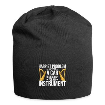 Harfe - Jersey-Beanie - Schwarz - Vorne