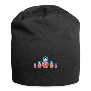 matroschka,Matroschka,Matrjoschka,Matruschka - Jersey-Beanie - Schwarz - Vorne