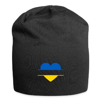 Ukraine Heart - Jersey Beanie - black - Front