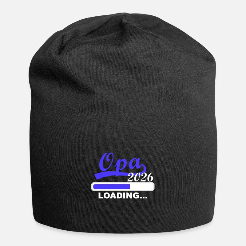 Opa 2026 loading, Ich werde 2026 Opa - Jersey-Beanie - Schwarz