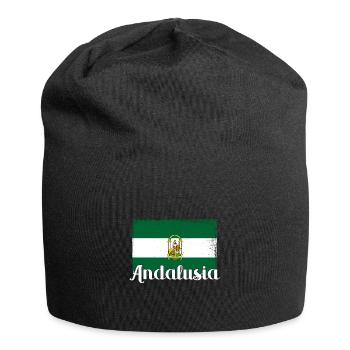 Andalusien Flagge Iberische Halbinsel Sevilla - Jersey-Beanie - Schwarz - Vorne