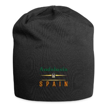 Andalusien Spanien Halbinsel Iberische Flagge - Jersey-Beanie - Schwarz - Vorne