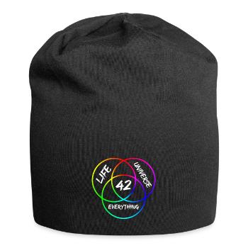 Antwort 42 - Jersey-Beanie - Schwarz - Vorne