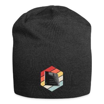 Diskette Floppy Disk - Jersey Beanie - charcoal grey - Front