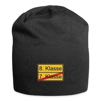 8. Klasse nicht 7. Klasse - Jersey-Beanie - Schwarz - Vorne
