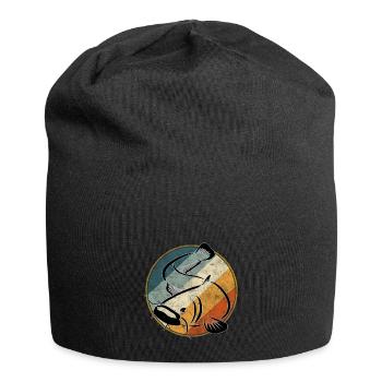 Retro fishing - catfish catfish - Jersey Beanie - black - Front