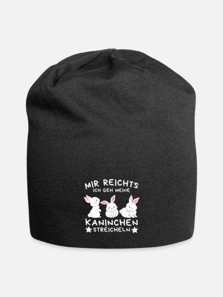 Mir reichts ich gehe meine Kaninchen streichen - Jersey-Beanie - Schwarz