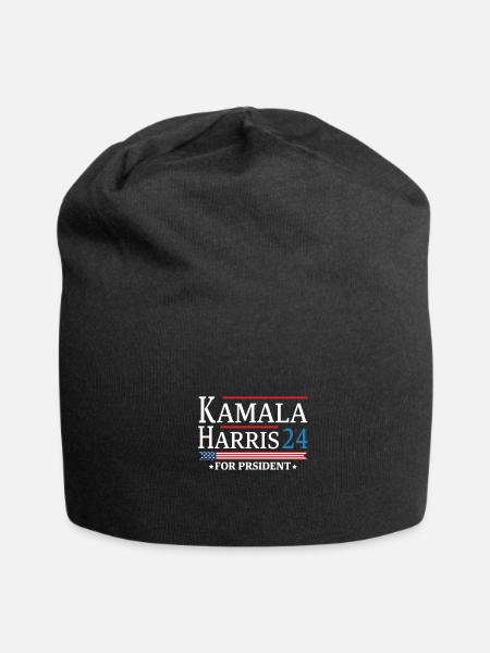 Kamala Harris 2024 für den Wahlkampf - Jersey-Beanie - Schwarz