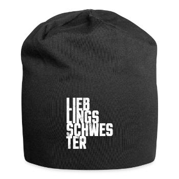 Beste Lieblings Schwester Geschenk für Geschwister - Jersey-Beanie - Schwarz - Vorne